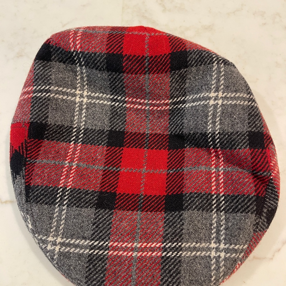 Brooks Brothers Black Wool Flat Cap